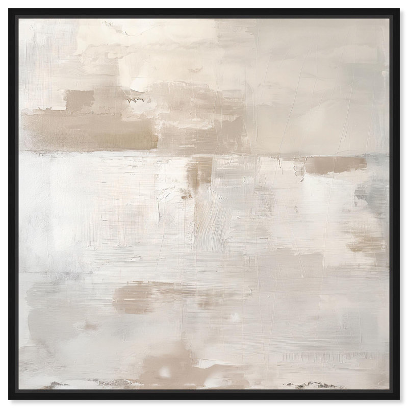 Arid Hues (I) Canvas Minimalist Abstracts by Art Remedy, 41" H x 41" W x 1.8" D, Black Floater Framed