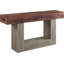 Console 55 po avec prises de courant et lumières | Canapé / table d'entrée à 2 niveaux avec tablette de rangement pour le couloir-807399632
