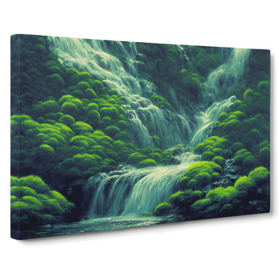 Unique Waterfall - Wrapped Canvas Print