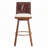 Upholstered Bar Stool with Metal Frame