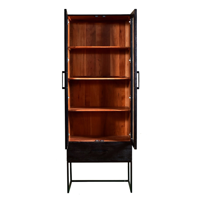 Armoire 86,5h avec rangement rectangulaire pour assiettes et verres - Figurines rectangulaires 18 "de profondeur