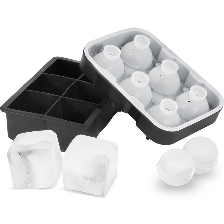 Large Silicone Ice Bucket, Ice Maker Bucket, (2 in 1) Ice Cube Maker, Silicone  Bucket with Lid, Ice Cube Mold Ice Trays 