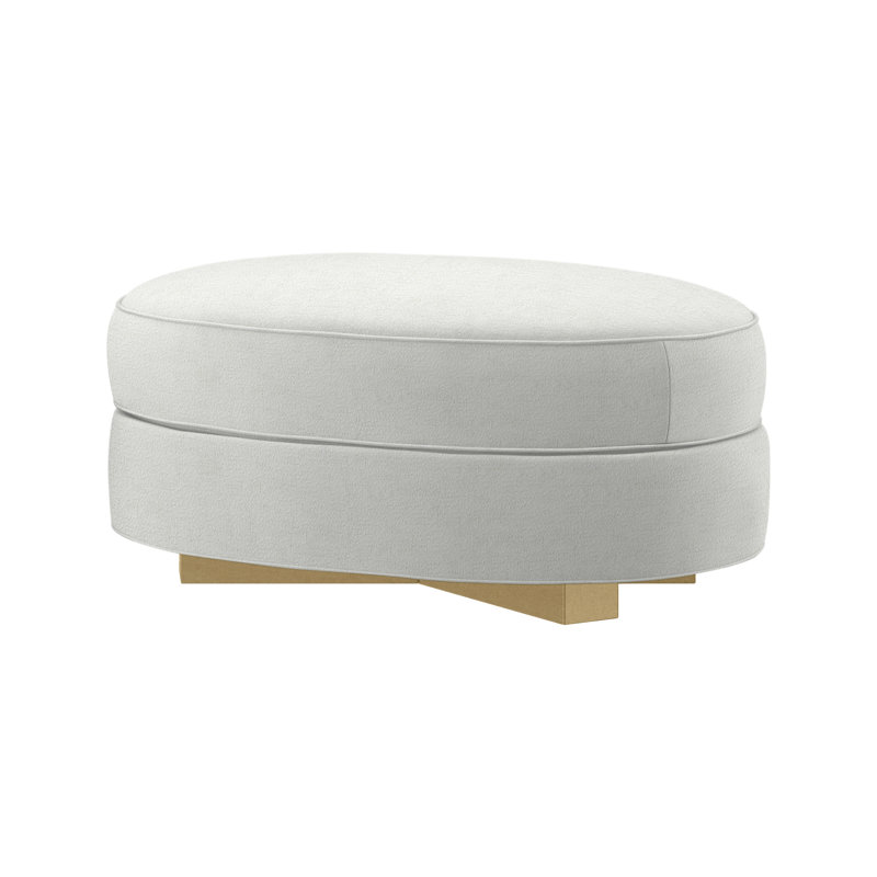Repose-pieds ovale standard de 48 po de large Egg, Dune, Merino Pearl (tissu performance) 1360-91