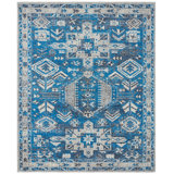 Maragni Hand Knotted Wool Oriental Area Rug in Blue