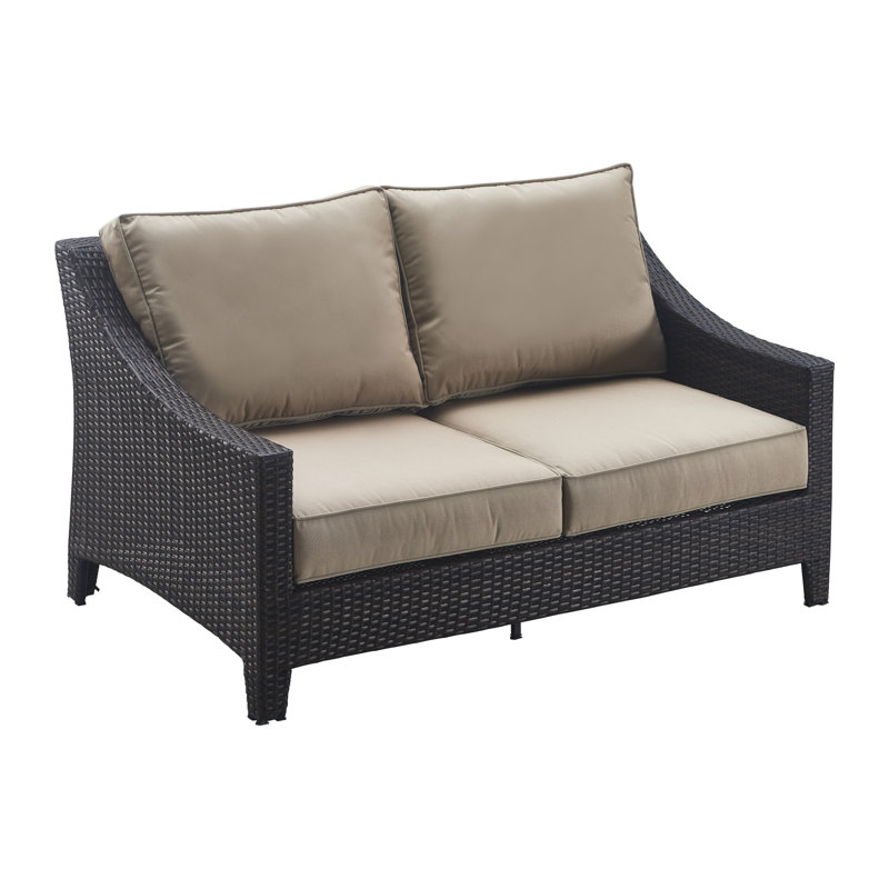 Serta Tahoe Outdoor Loveseat, Brown Wicker