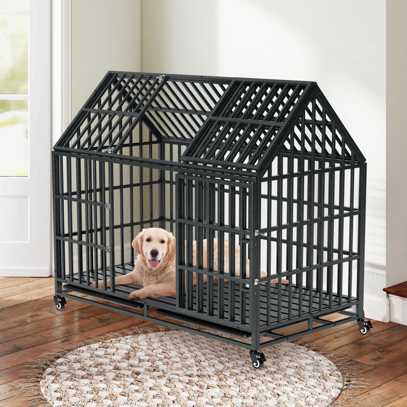 Cage pour chien robuste 52 po avec toit