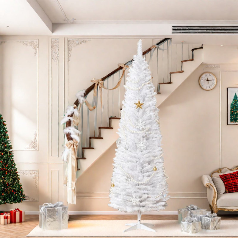 Crayons de Noël peu encombrants, plastique durable, design blanc moderne pour la maison