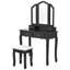 Ensemble coiffeuse avec tabouret et miroir Doursounian-2097351704