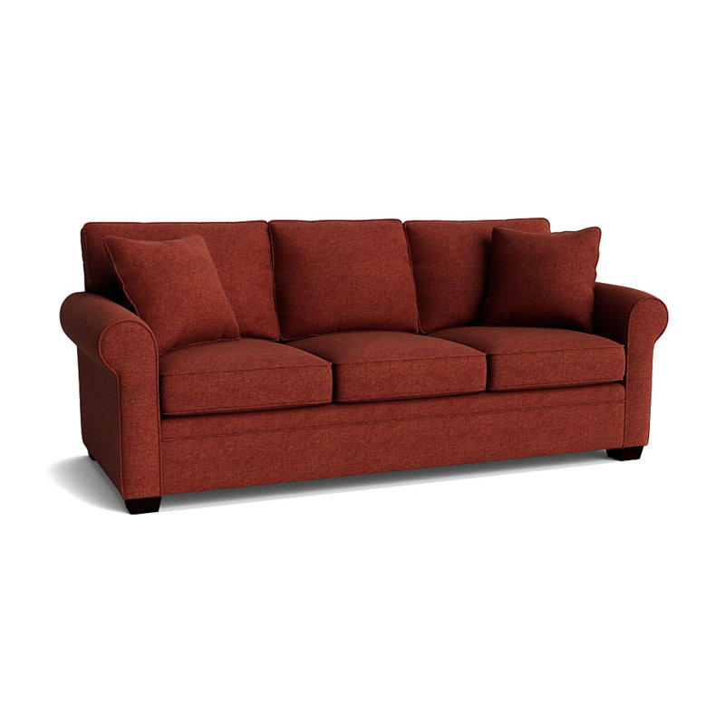 Quaker Upholstered 84'' Sofa, Espresso, Entice Brick