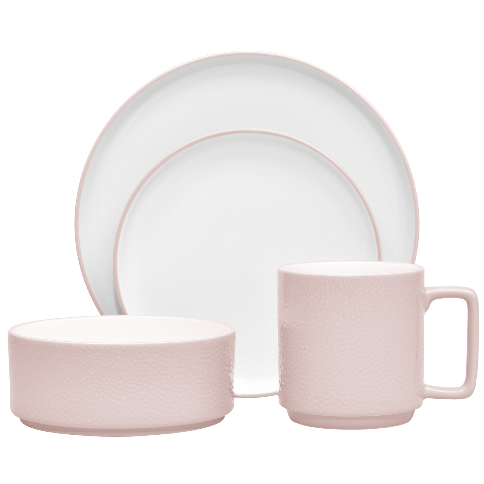 ColorStax Porcelain Dinnerware Set, Blush