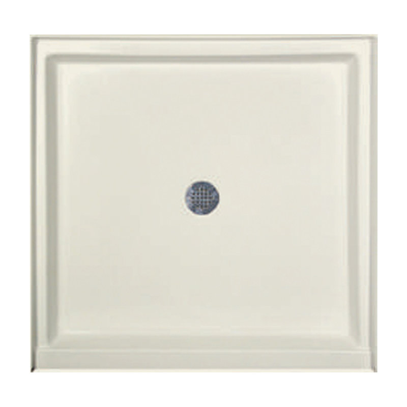 Base de douche à seuil simple l 32 po x P 32 po, Biscuit
