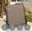 Round Patio Dining Set with 60" Metal Dining Table and 8 Stackable Armrest PVC-coated polyester Chairs-1494945697
