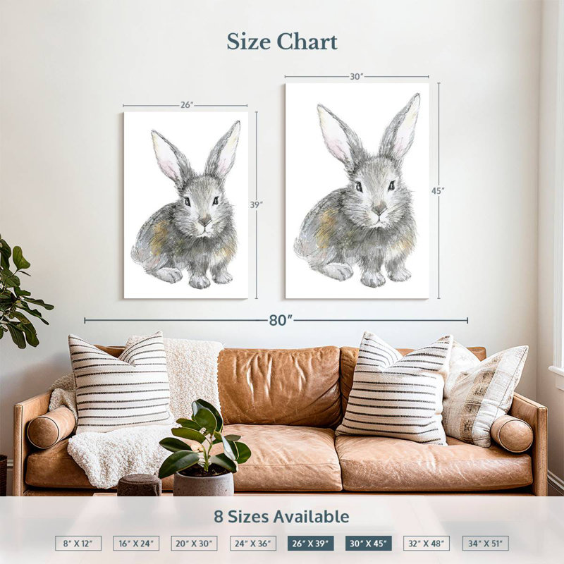 Bébé lapin Brampt, H 39 po x l 26 po