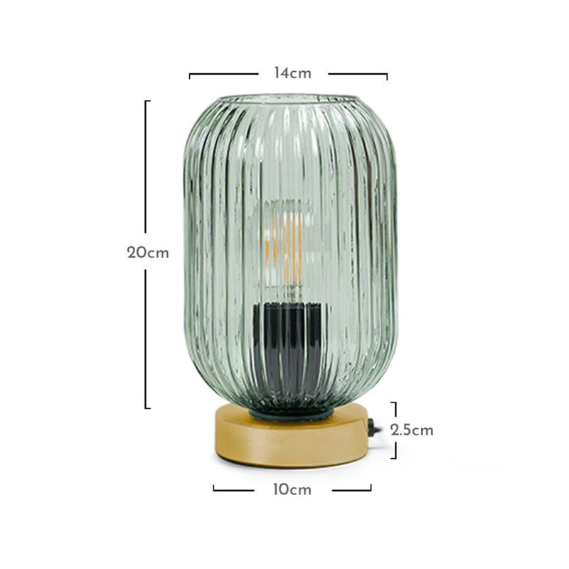 Showstead Metal Accent Lamp, Gold, Sage Green