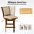 Blerona Farmhouse Swivel Bar Stool With Nailhead Trims-92258532