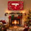 Ensemble de 3 impressions sur toile, chaussettes et décorations de Noël sur fond rouge-252283266
