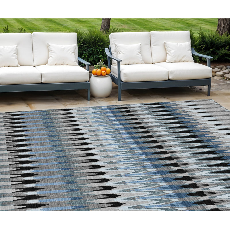 Tapis gris anthracite et argenté 9 'X 12'