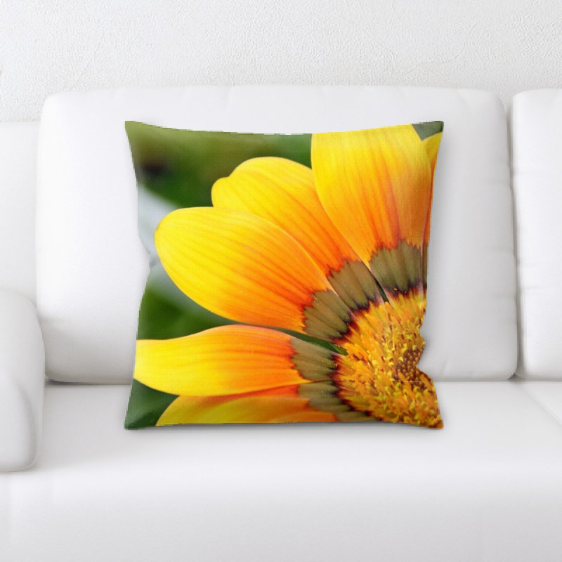 Floral Microsuede Throw Pillow