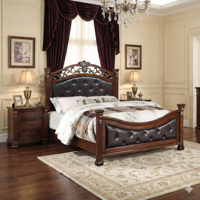 Lipan Vegan Leather Platform Bed