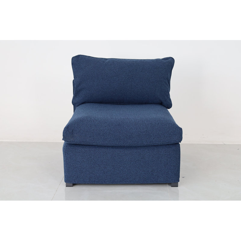  Chaise sans accoudoirs bleu marine