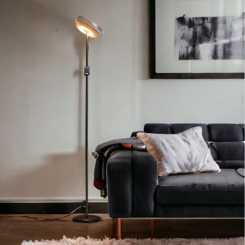 Elizabelle 69'' Black Torchiere Floor Lamp