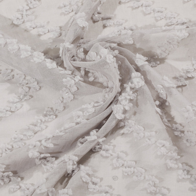 Paire de rideaux transparents avec œillets Quinlen, gris