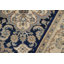 Tapis bleu / beige en laine noué à la main de style oriental rectangulaire Baccio 5 pi 11 po x 8 pi 8 po