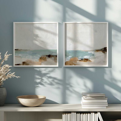 Ensemble de 2 impressions sur toile "Gentle Tides and Sky"