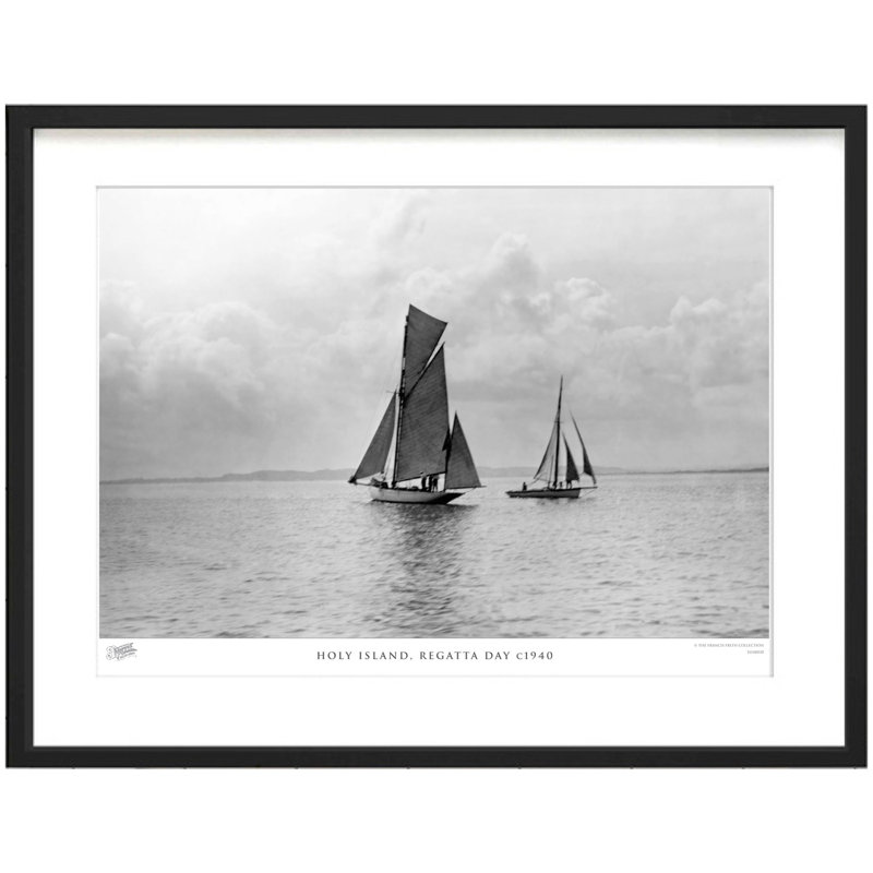 Holy Island, Regatta Day C1940 - Single Picture Frame Print, 45cm H x 60cm W x 2.3cm D