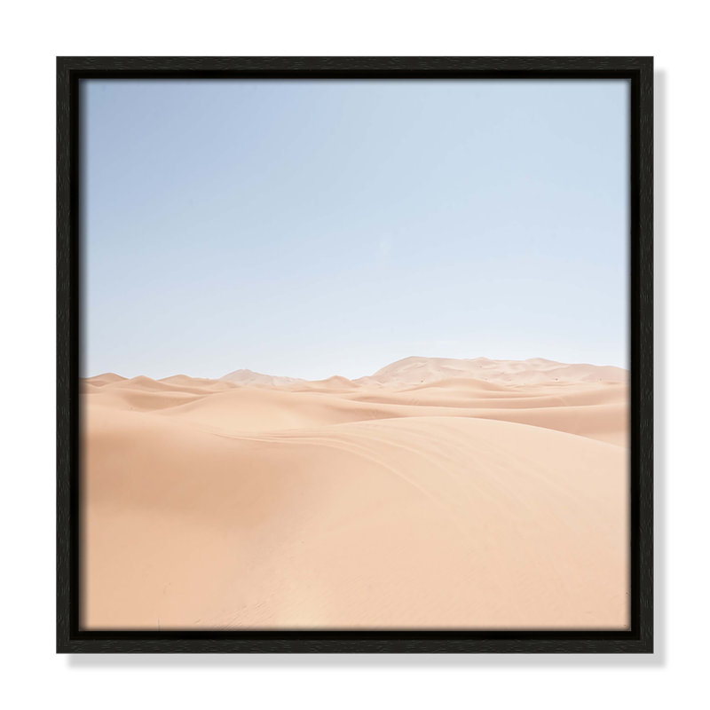 «Desert Serenity I Print» par Mark Eder, H 13,5 po x l 13,5 po x P 2 po, Cadre flottant espresso, Pas de tapis