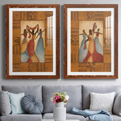 Rhythme - ensemble de 2 peintures encadrées