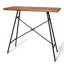 Table de bar, L 45,3 po x H 41,34 po, hauteur de bar, table de pub, haut, rectangulaire, console, table basse, cuisine, salle à manger, espace étroit, salon, intérieur, métal noir industriel, bois brun rustique