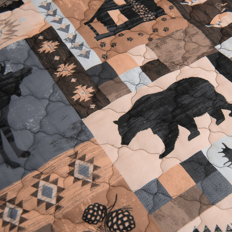 Kila Reversible Rustic Microfiber Throw Blanket