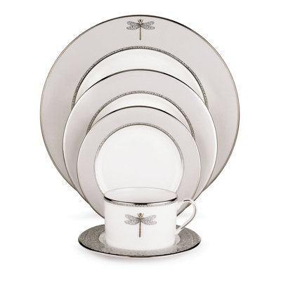 June Lane 5 Piece Porcelain China Dinnerware Set