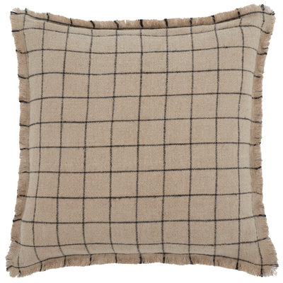  20x20 Linen Pillow in Natural/Black