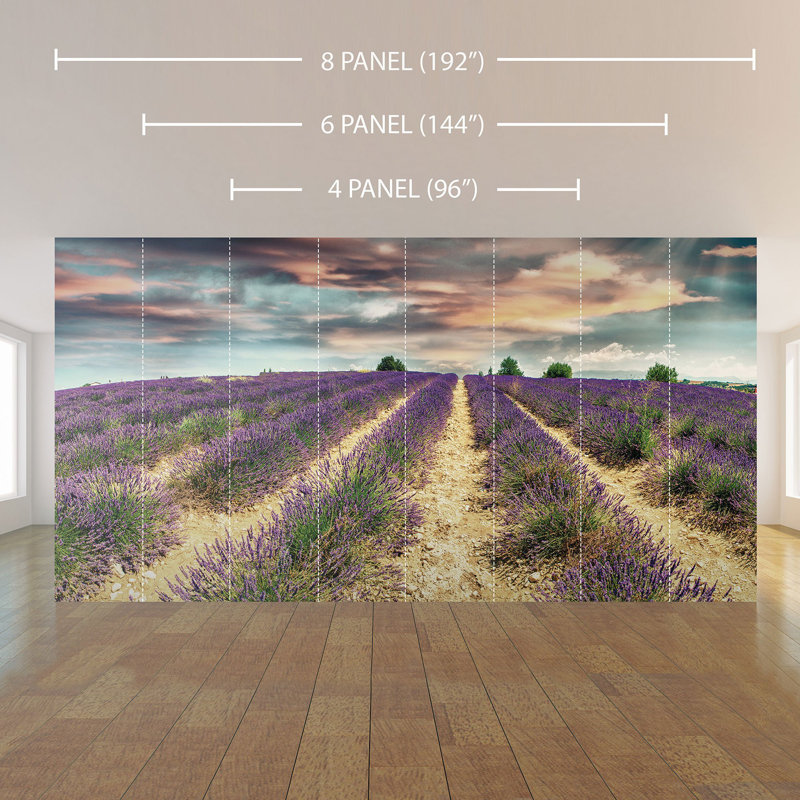 Panneau de papier peint floral Hals, L 100,08 po x l 144 po
