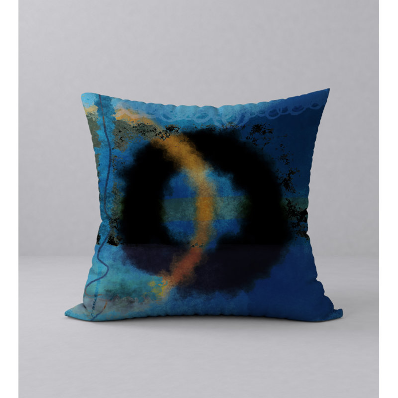 Coussin décoratif abstraite, H 20 po x l 20 po x p 5 po