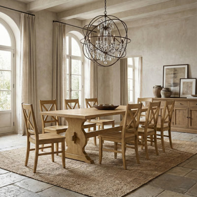 Almeda Traditional 70.8" Rectangular Dining Table Set