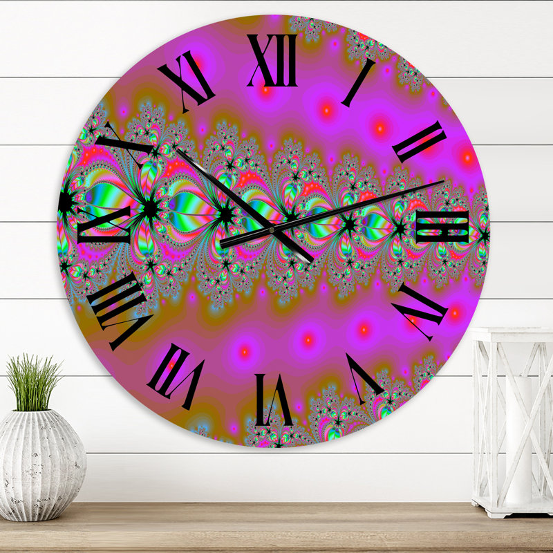 Fractale portail magique - horloge murale moderne, Petit