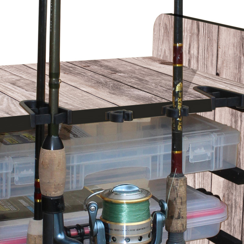 Support pour canne à pêche Bass 14 avec quatre bacs à appâts