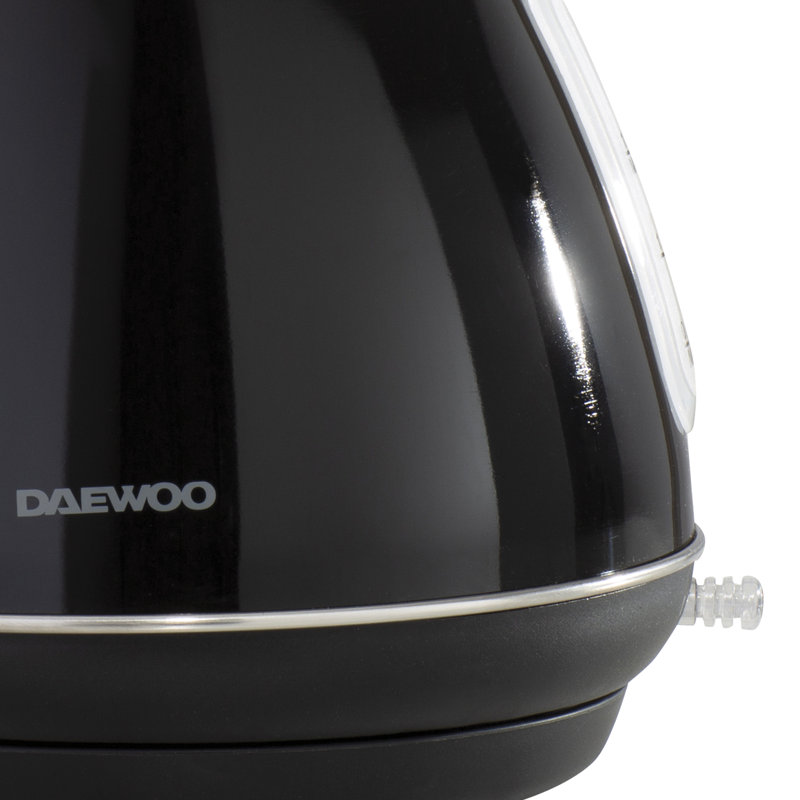 Daewoo 1.7L Stainless Steel Electric Tea Kettle, Black