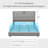 LED Bed Frame with 52" Crystal Button Tufted Upholstered Headboard, Galaxy Projector & Charging Station-105528472-105528465