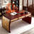 Traditional Solid Wood Hand-Painted 6-Drawer Desk