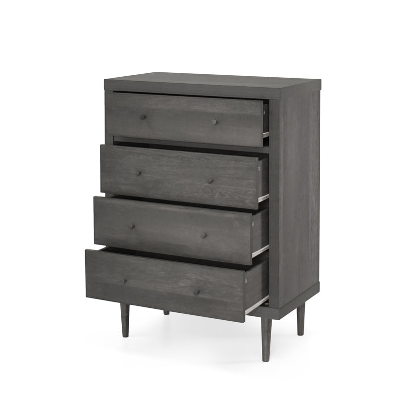 Calica Blanken 4 Drawer Dresser, Gray Maple