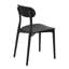 Chaise d’appoint empilable en noir Shiffer