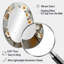 White Beige Botanical Impressions I - Large Oval Wall Mirror On Metal-1813248843