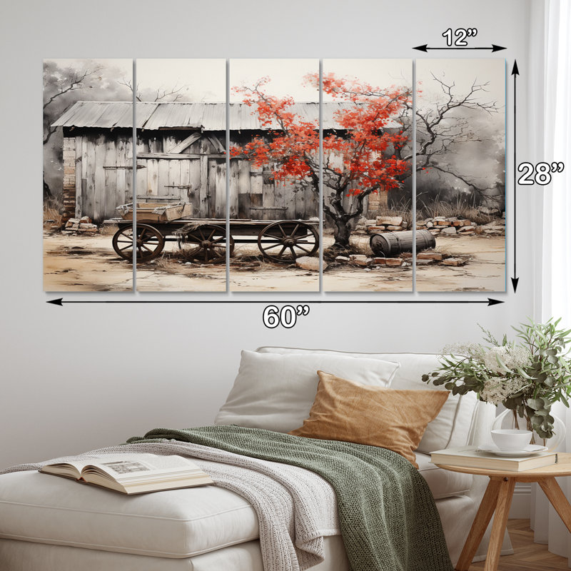 Barn Rustic Elegance I - Ensemble de décoration murale en métal Farmhouse