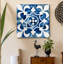 «Cobalt Tiles III», reproduction sur toile tendue-654133289