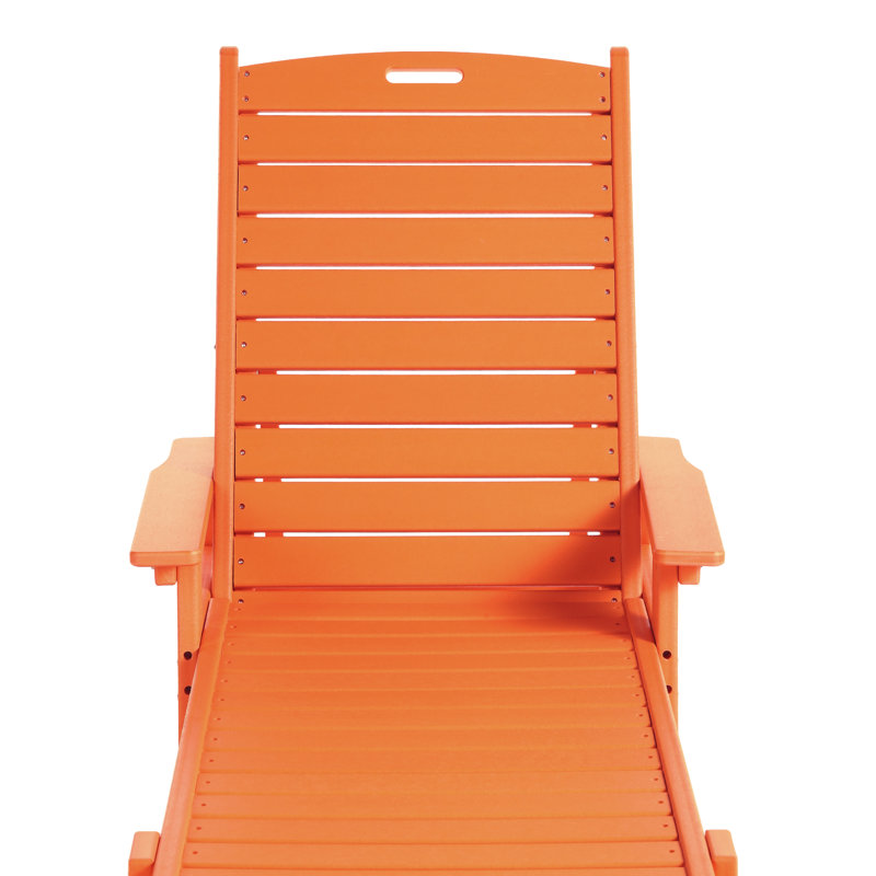 Chaise longue simple inclinable Laguna, Orange