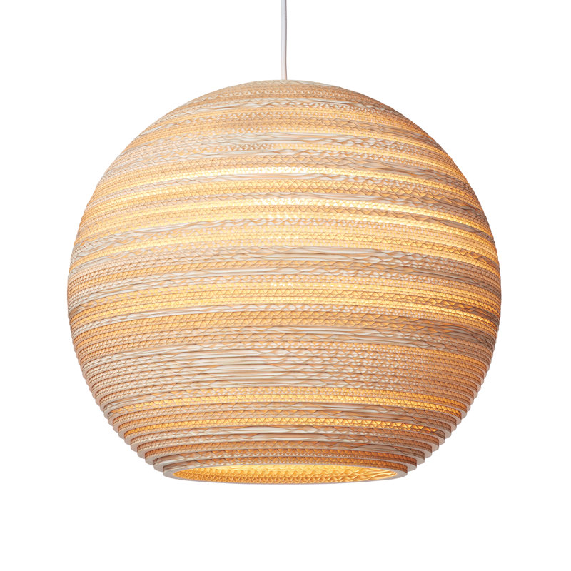 Scraplights Moon 18 Pendant Blonde, 15.5" H x 18" W x 18" D, Blonde